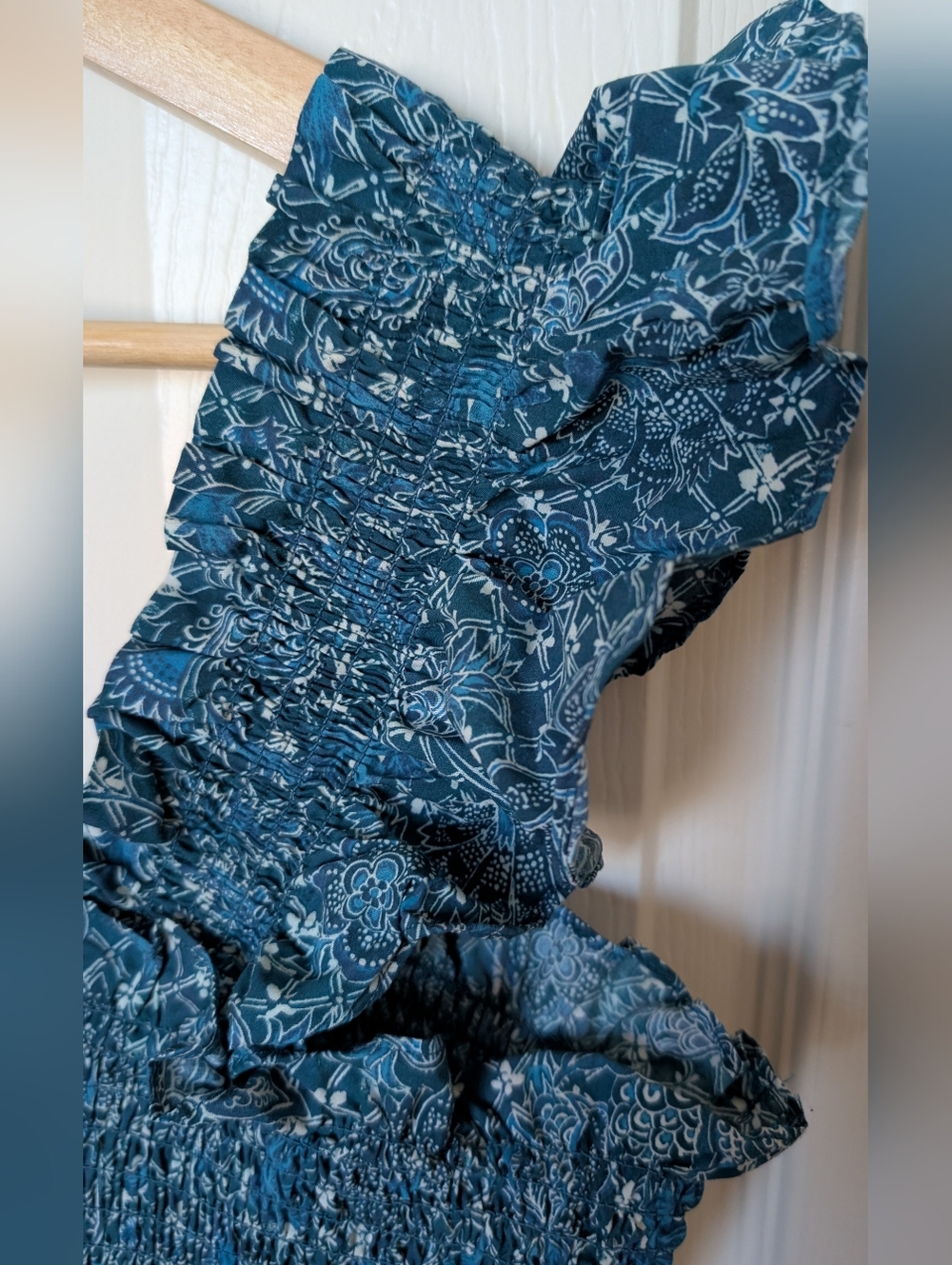 Hill House Nap Dress, Navy Calico Trellis, XL - Picture 3 of 4